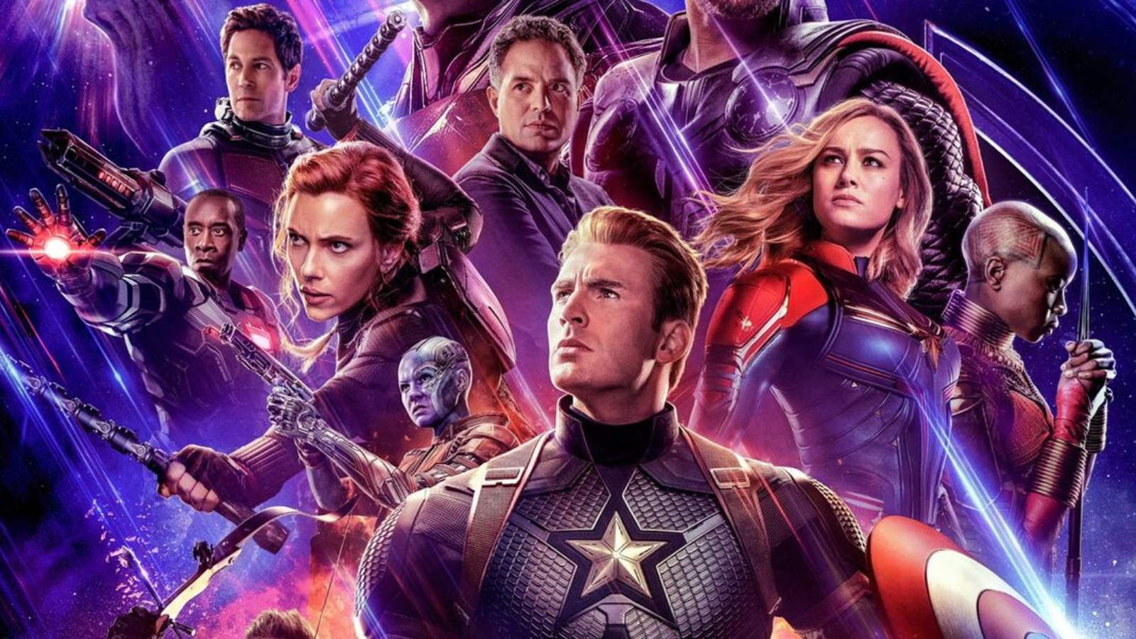 Colourful poster for Avengers: Endgame with all of the characters featured