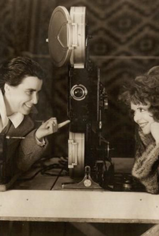Dorothy Arzner and Clara Bow in The Wild Party