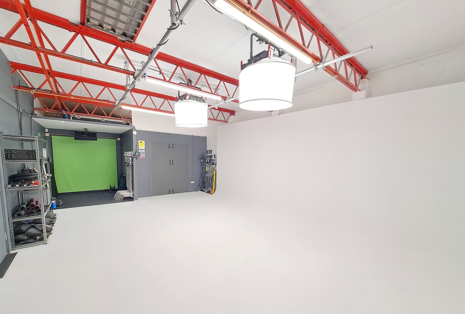 White walls of a studio