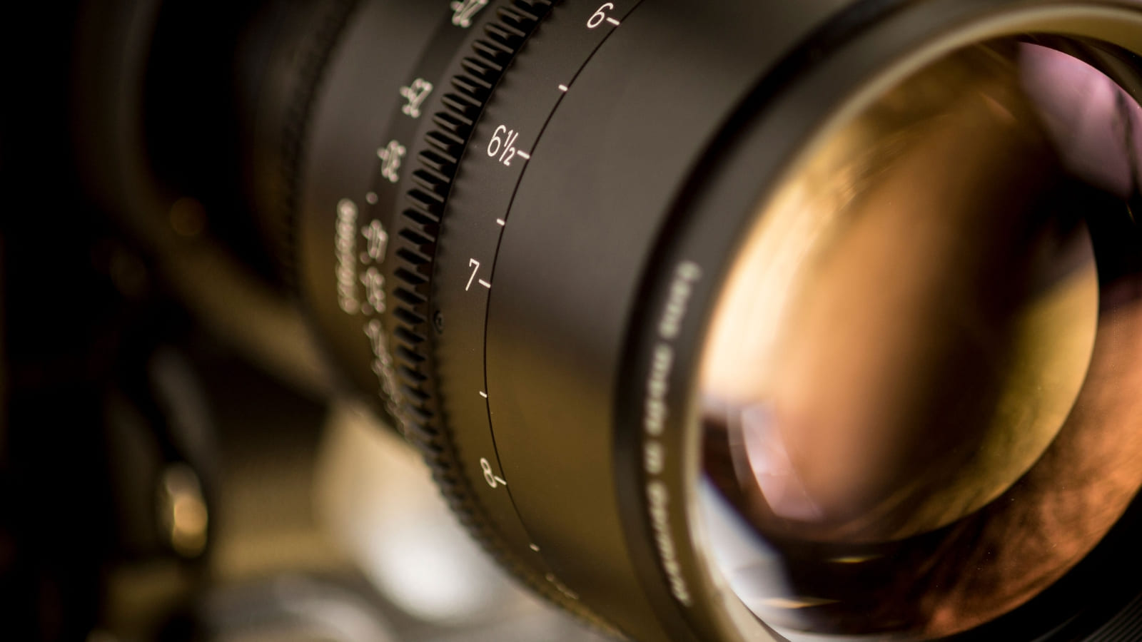 Close up of a camera lens